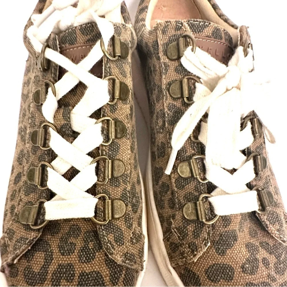 Yellow Box Cheetah Platform Sneakers Size 7